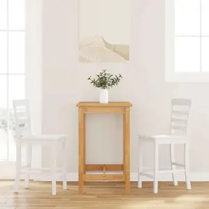 Bar stools VidaXL model 4102543 — set of 2, solid white rubberwood