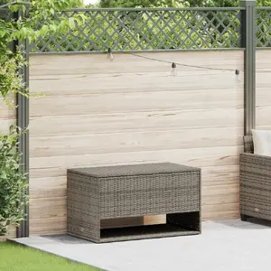 Storage chest VidaXL outdoor cushion box grey 100x55x55.5 cm rattan-look