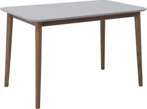 Dining table Beliani MODESTO rubberwood 118 x 77 cm gray
