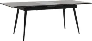 Раскладной обеденный стол Beliani MALDON 160/200 x 90 см чёрный