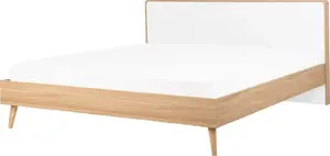 Кровать Beliani SERRIS 180 x 200 см светлое дерево
