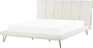 Кровать Beliani BETIN 180 x 200 см белая – двуспальная кровать 180x200 см