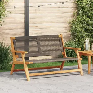 Садовая скамья VidaXL модель 367824, серая, 76 x 122 x 73 см, массив акации