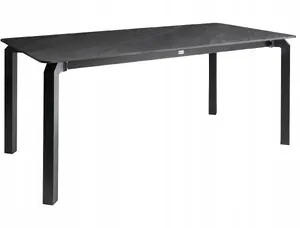 Садовый обеденный стол Beliani FELETTO 180 x 90 см, столешница из чёрного мрамора