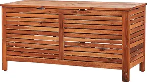 Уличный ящик для хранения Beliani RIVIERA 130 x 64 см, темное дерево