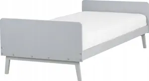 Кровать Beliani BONNAC 90 x 200 см деревянная, серая