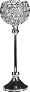 Candle Holder Beliani ESTERNAY 27 cm silver