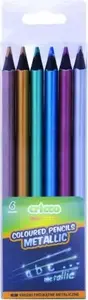 Colored pencils Cricco model WIKR-994092 — 6 metallic colors, triangular jumbo grips