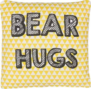Cushion for children Beliani 40 x 40 cm yellow with printed design
