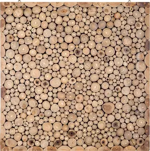 Wall decoration Beliani TWIG wooden wall art panel natural wood design