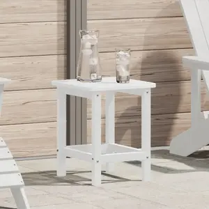 Āra sānu galds VidaXL Adirondack 38×38×45 cm balts HDPE