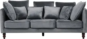 Sofa Beliani FENSTAD 3-seater velvet grey