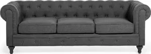Диван Beliani CHESTERFIELD 3-местный, серый
