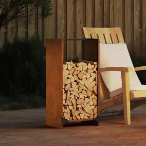 Firewood rack VidaXL stainless steel 40×30×80 cm for wood storage