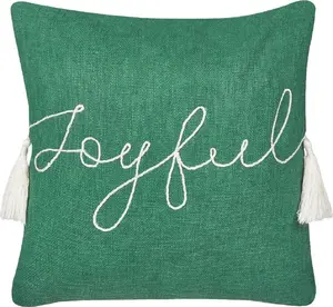 Decorative cotton cushion Beliani ELETTARIA 45 x 45 cm green