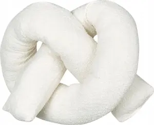 Decorative pillow Beliani Gladiolus 172 x 14 cm white teddy