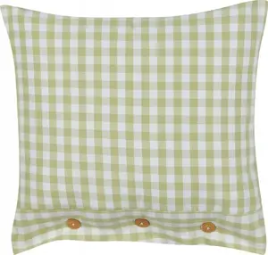 Decorative Cushion Beliani TALYA 45 x 45 cm olive-white check pattern