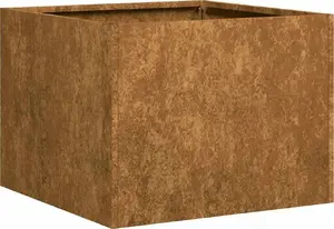 Цветочный горшок VidaXL Rusty 40×40×30 см нержавеющая сталь