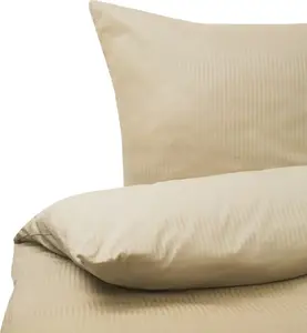 Duvet Cover Set Shumee AVONDALE 155 x 220 cm, cotton sateen, beige