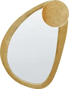 Wall mirror Beliani VENAS 61 x 91 cm, yellow velvet frame