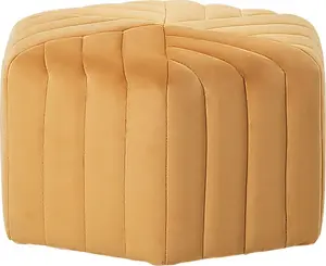 Пуф Beliani MURIETTA 29 x 53 x 48 см желтый велюр
