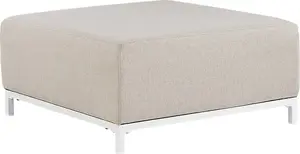 Outdoor Ottoman Beliani ROVIGO beige with white - model 228237