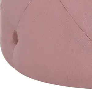 Pouf ottoman Beliani COROLLA 40 cm velvet pink
