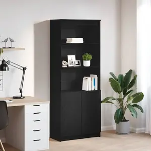 Комод VidaXL 70x35x180 см Черный дуб Клееное дерево