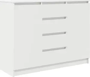 Комод с ящиками VidaXL 3328444 белый клееная древесина 100,5×35×76 см