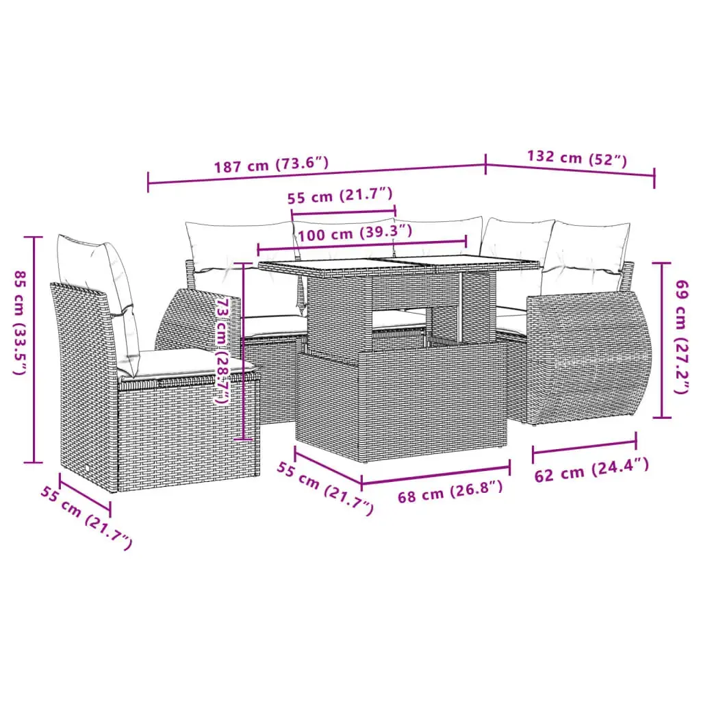 Набор уличной мебели VidaXL 3268543 Photo 10