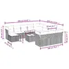 VidaXL уличный набор мебели 3250482 — 13 предметов Photo 3