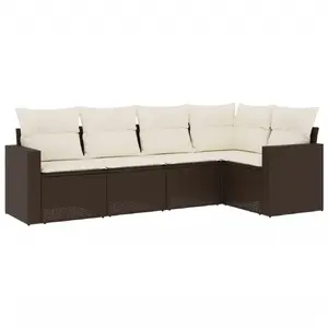 Āra sols VidaXL 3251280 — rotangs ar rūdītu stiklu, 550×550×370 mm, maksimālā slodze 110 kg, krēmkrāsas