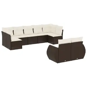 VidaXL 3221822 уличная скамейка Ротанг, Стальной