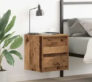 Настенная прикроватная тумба VidaXL Stare drewno 38x34x40 см