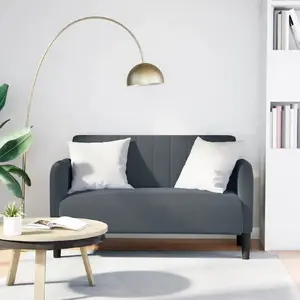 Divvietīgs dīvāns VidaXL modelis 4100588, tumši pelēks samts, sēdvietas platums 109 cm