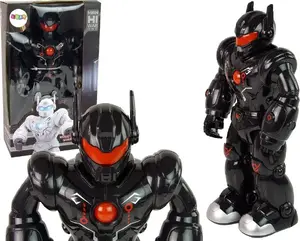 Interaktīvs staigājošs robots LEANToys 15161 — skaņa un gaisma, melns