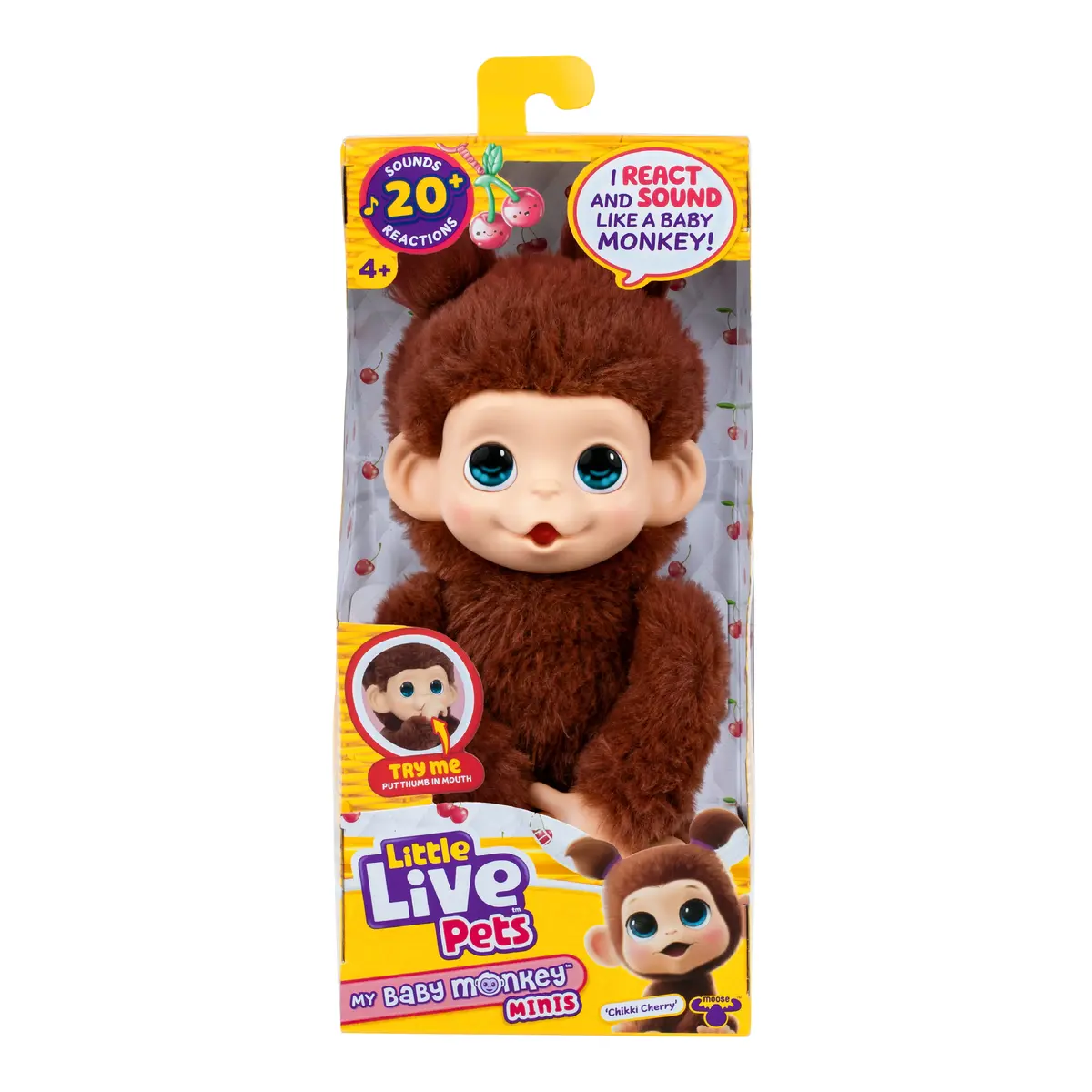 Moose Toys Little Live Pets My Baby Monkey 'Chikki Cherry' MS26765 Photo 2