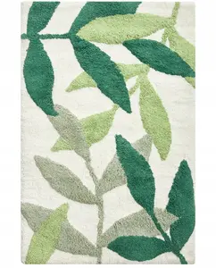 Bathroom rug Beliani ASAN Green 60 x 90 cm Cotton