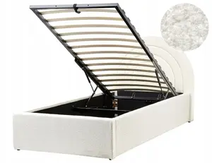 Детская кровать с ящиком Beliani ANET 90 x 200 см, слоновая белизна