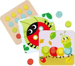 Деревянная развивающая игра-пазл Tooky Toy TF783 — животные, обучение формам и цветам