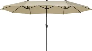 Уличный садовый зонт Shumee SIBILLA 270 x 460 см бежево-серый