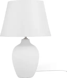 Table lamp Shumee FERGUS — white ceramic bedside lamp