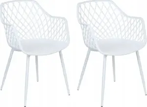 Dining chairs set Beliani NASHUA II — 2 white chairs