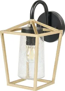Outdoor wall light Beliani ORDIE — gold finish, wall-mounted exterior lamp
