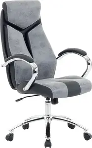 Biroja krēsls Beliani Formula 1 — ergonomisks griežams darbagalds, pelēks