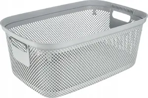 Laundry Basket keeeper Bosse Nordic Grey 30 L - plastic laundry bin, model GRE000388