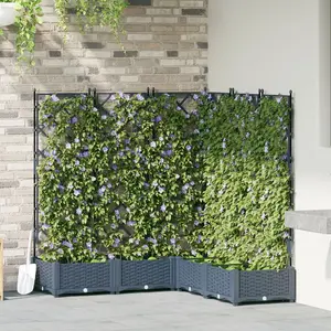 Кашпо VidaXL 42002865 серое пластиковое 120 x 120 x 125,5 см