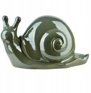 Ceramic Snail Figurine 34.5×18×19.5 cm, decorative sculpture, No name