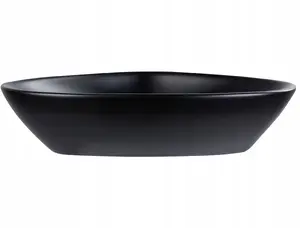 Countertop Ceramic Washbasin Beliani TIRIG 60 x 39 cm Black