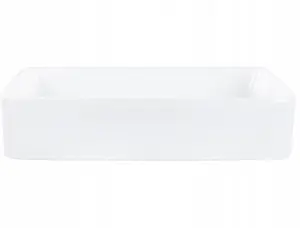 Sink Beliani CHIVANA countertop washbasin 51 x 34 cm white